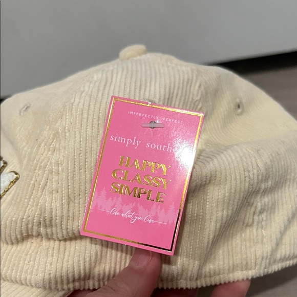 Simply Southern Corduroy Dog Mom Cap - Tan and Gold - Picture 4 of 6